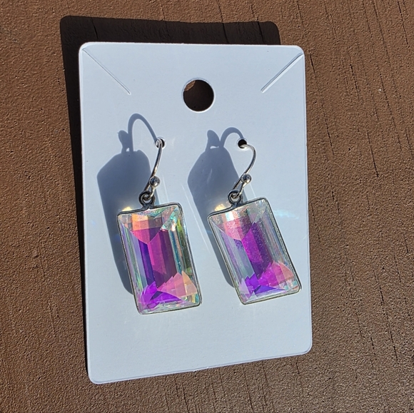 Faceted Mercury Topaz Earrings in 925 Sterling Silver (1.5") - Picture 10 of 11